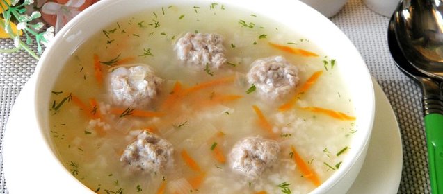 Суп с фрикадельками без картошки