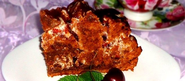Торт Кучерявый пинчер с вишней
