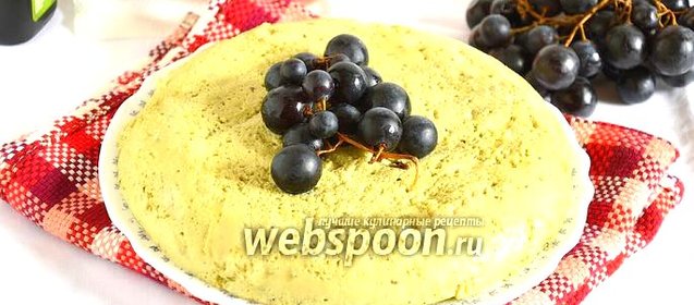 Творожная запеканка с зелёным чаем в микроволновке