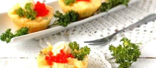 Маффины с сыром и петрушкой в микроволновке