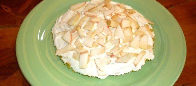 Яблочный торт в микроволновке