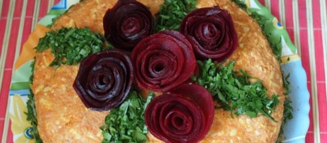 Закусочный рыбный торт