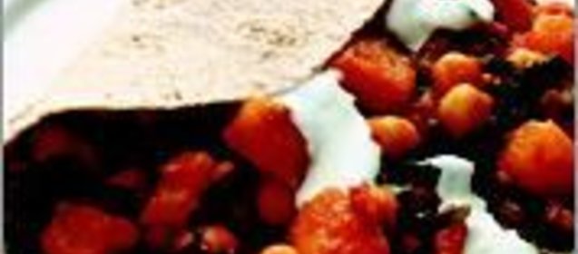 Пряные овощи в лепешке