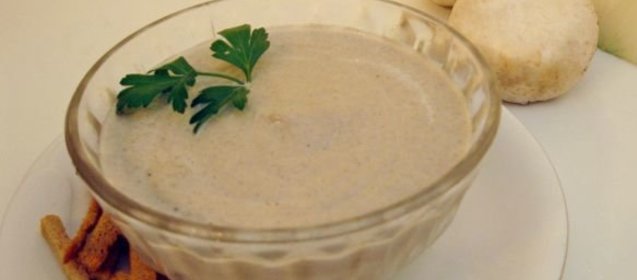 Крем-суп из шампиньонов (в микроволновке)