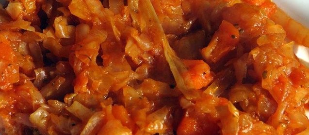 Тушеная капуста в микроволновке