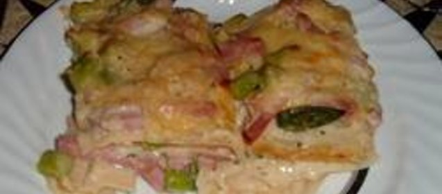 Лазанья со спаржей в микроволновой печи