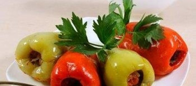 Фаршированный перец в микроволновке