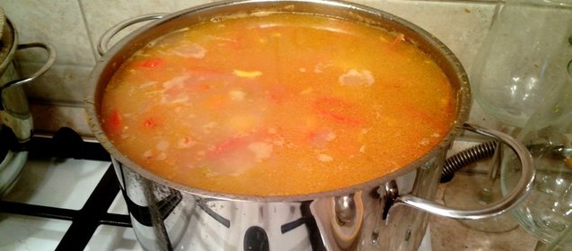 Испанский быстрый суп с мидиями