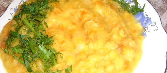 Гороховая каша в микроволновке