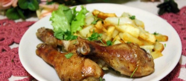 Остро-сладкие куриные ножки, запеченные в микроволновке