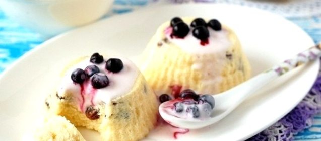 Творожный пудинг в микроволновке