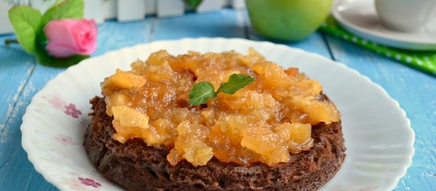 Шоколадный бисквит в микроволновке