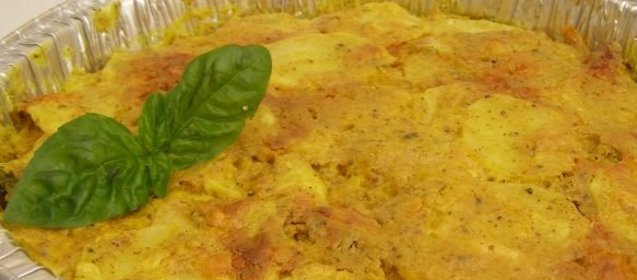 Запеканка из картофеля и кабачков (в микроволновке)