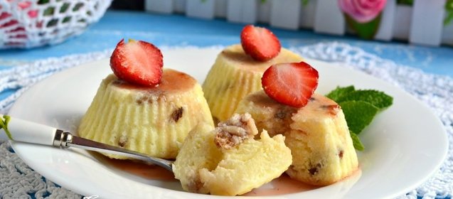 Творожный пудинг в микроволновке