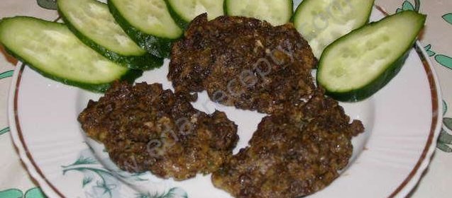 Котлеты печеночные в микроволновке