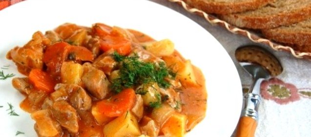 Гуляш в микроволновке