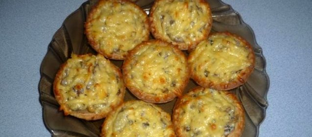 Жульен в тарталетках в микроволновке