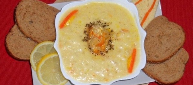 Зимний сливочный суп из индейки с пшеном