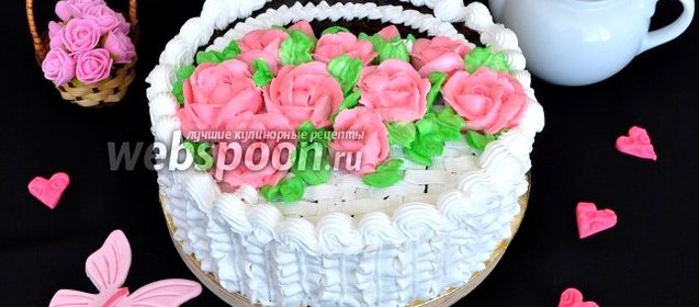 Торт «Корзинка с цветами»
