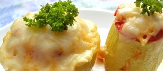 Кабачки, запеченные в микроволновке