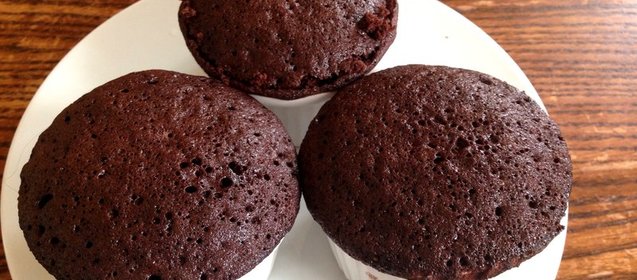 Шоколадный кекс в микроволновке