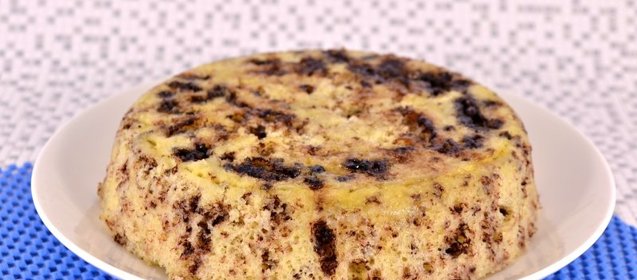 Бисквит с шоколадом в микроволновке