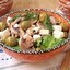 Салат с фетой,оливками и шампиньонами