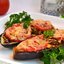 Баклажаны с фаршем, орехами и сыром в микроволновке