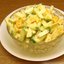 Сырный салат с яблоками и огурцами