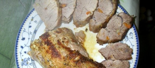 Мясо в фольге в микроволновке