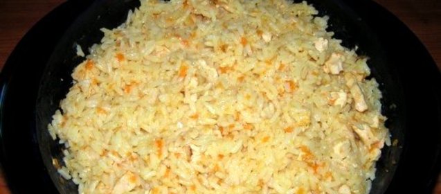 Плов с курицей в микроволновке