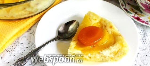 Творожная запеканка с яблоком в микроволновке