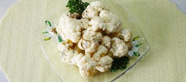 Быстромаринованная цветная капуста в микроволновке