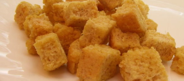 Горчичные сухарики в микроволновке