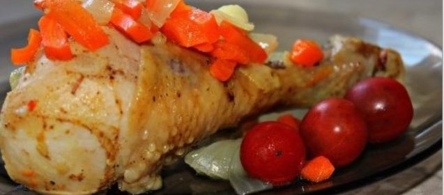 Курица с овощами в микроволновке